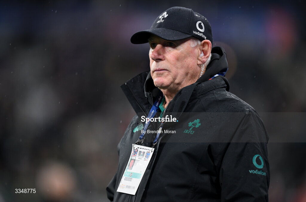 5 February 2026; Team manager Mick Kearney after the Guinness 6 Nations Rugby Championship match between France and Ireland at Stade de France in Paris, France. Photo by Brendan Moran/Sportsfile