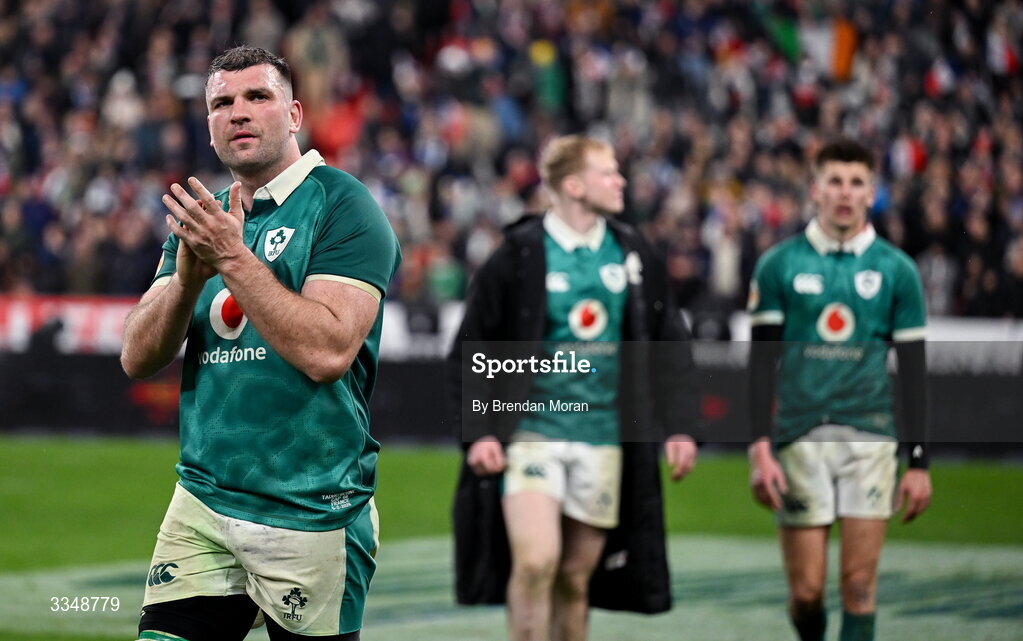 5 February 2026; Tadhg Beirne of Ireland after the Guinness 6 Nations Rugby Championship match between France and Ireland at Stade de France in Paris, France. Photo by Brendan Moran/Sportsfile