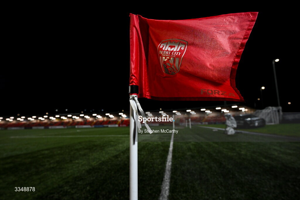 6 February 2026; A general view of The Ryan McBride Brandywell Stadium before the SSE Airtricity Men's Premier Division match between Derry City and Sligo Rovers at The Ryan McBride Brandywell Stadium in Derry. Photo by Stephen McCarthy/Sportsfile