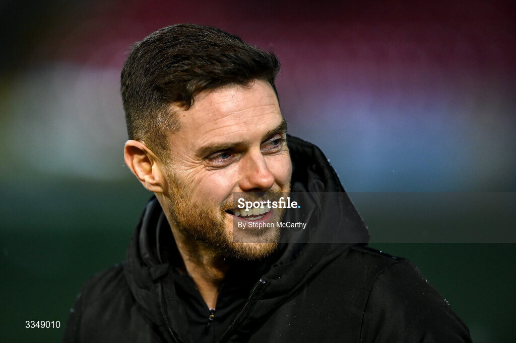 6 February 2026; Sligo Rovers manager John Russell before the SSE Airtricity Men's Premier Division match between Derry City and Sligo Rovers at The Ryan McBride Brandywell Stadium in Derry. Photo by Stephen McCarthy/Sportsfile