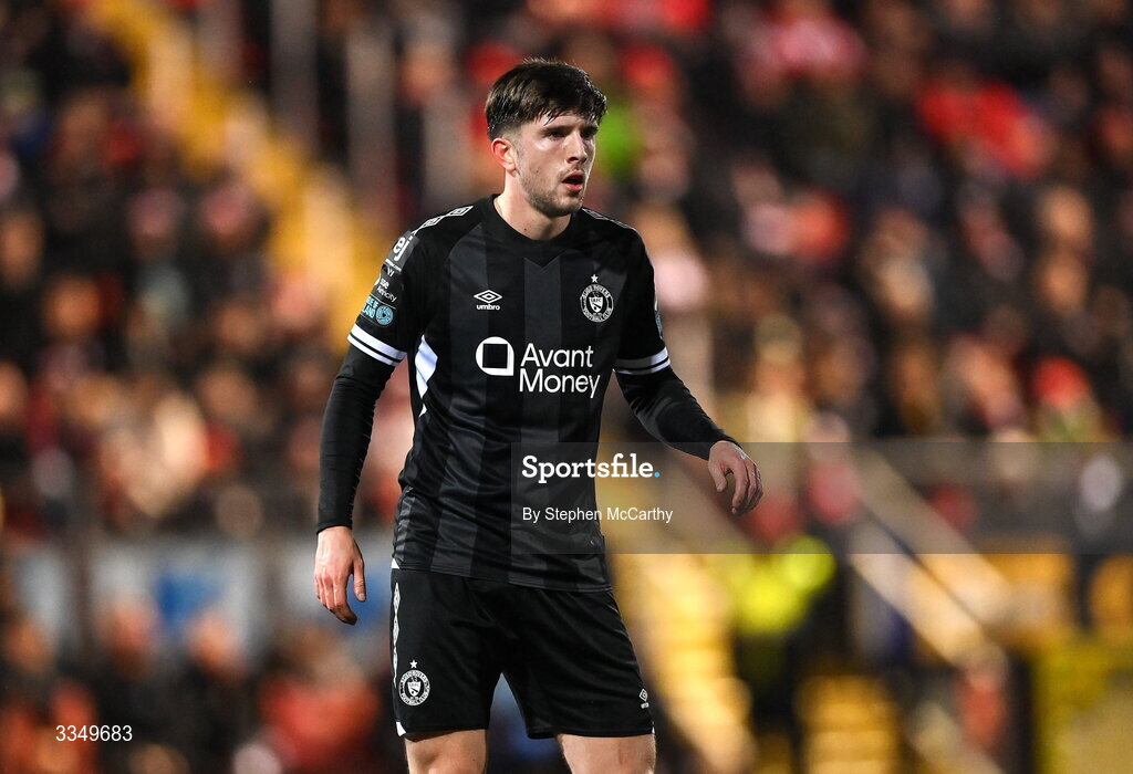 6 February 2026; Seb Quirk of Sligo Rovers during the SSE Airtricity Men's Premier Division match between Derry City and Sligo Rovers at The Ryan McBride Brandywell Stadium in Derry. Photo by Stephen McCarthy/Sportsfile