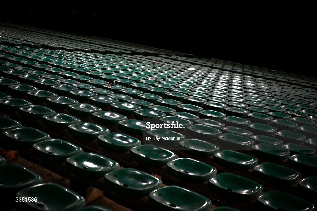 8 February 2026; A view of seating in the main stand at TUS Gaelic Grounds after the Allianz Hurling League Division 1A match between Limerick and Kilkenny at TUS Gaelic Grounds in Limerick. Photo by Ray McManus/Sportsfile