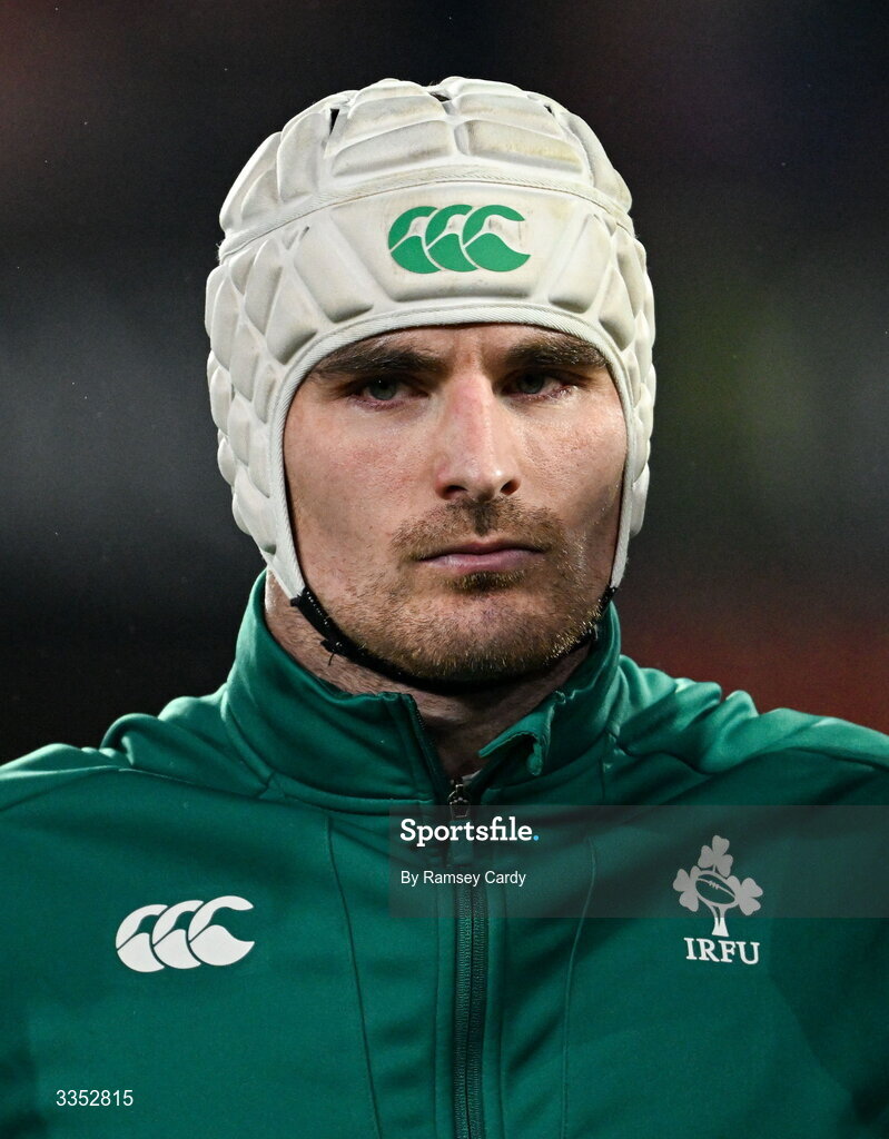 6 February 2026; Shane Daly of Ireland XV before the representative fixture rugby union match between Ireland XV and England A at Thomond Park in Limerick. Photo by Ramsey Cardy/Sportsfile