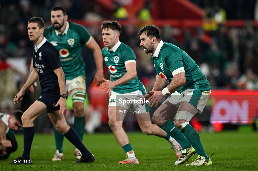 6 February 2026; Diarmuid Barron of Ireland XV during the representative fixture rugby union match between Ireland XV and England A at Thomond Park in Limerick. Photo by Ramsey Cardy/Sportsfile