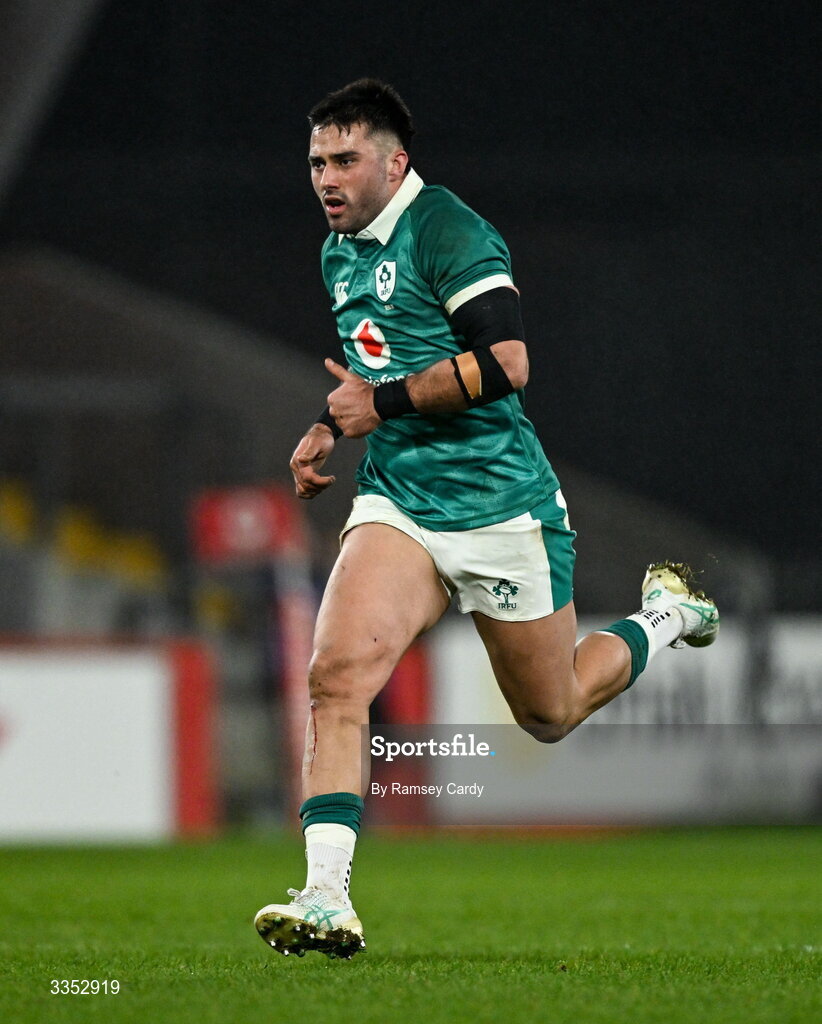 6 February 2026; Dan Kelly of Ireland XV during the representative fixture rugby union match between Ireland XV and England A at Thomond Park in Limerick. Photo by Ramsey Cardy/Sportsfile