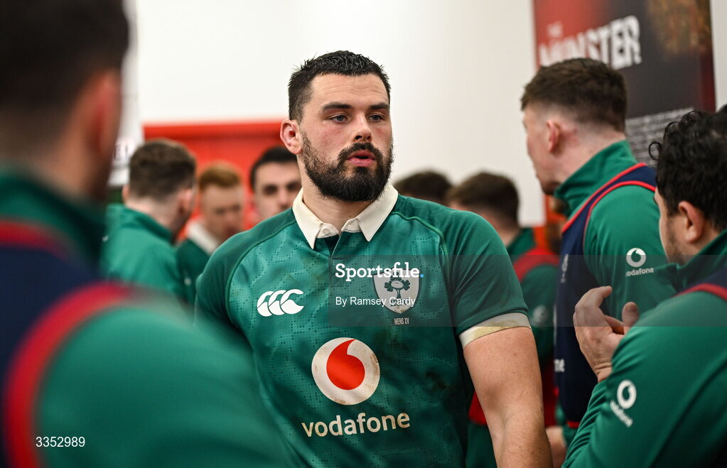 6 February 2026; Max Deegan of Ireland XV during the representative fixture rugby union match between Ireland XV and England A at Thomond Park in Limerick. Photo by Ramsey Cardy/Sportsfile