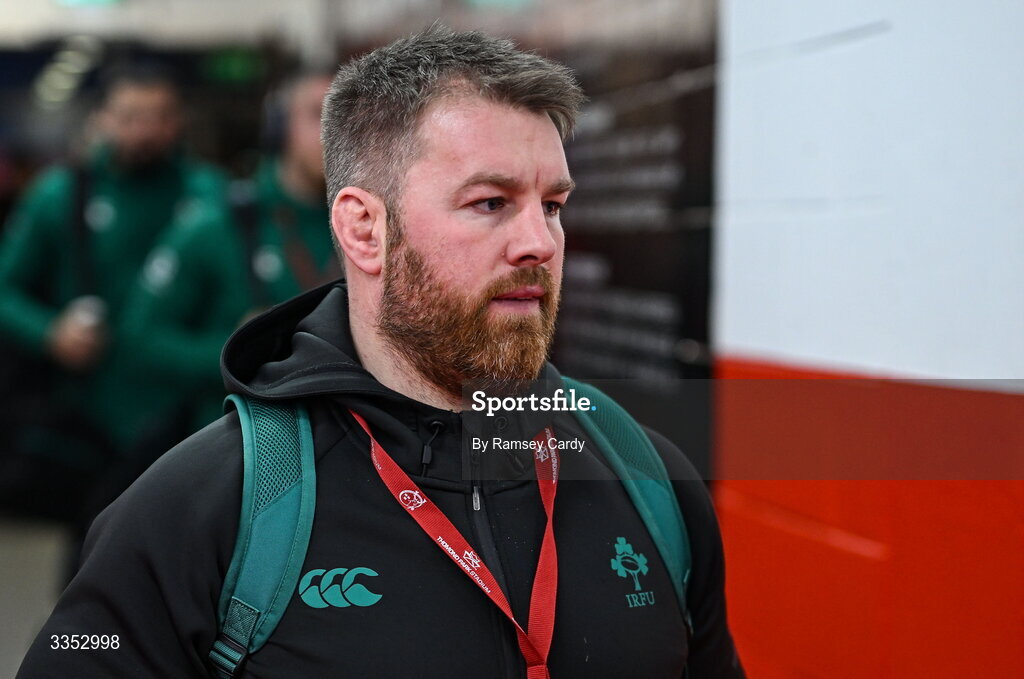6 February 2026; Ireland XV defence coach Sean O’Brien before the representative fixture rugby union match between Ireland XV and England A at Thomond Park in Limerick. Photo by Ramsey Cardy/Sportsfile