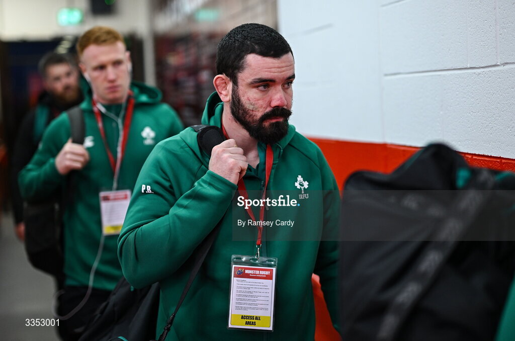 6 February 2026; Paul Boyle of Ireland XV before the representative fixture rugby union match between Ireland XV and England A at Thomond Park in Limerick. Photo by Ramsey Cardy/Sportsfile