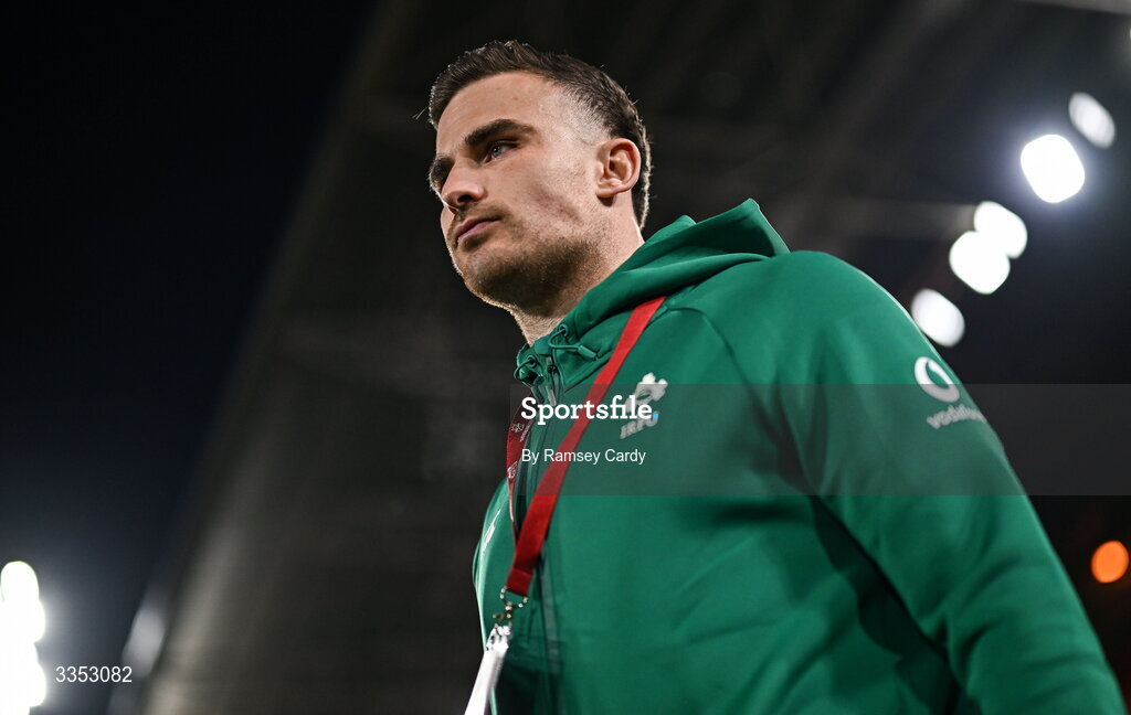 6 February 2026; Shane Daly of Ireland XV before the representative fixture rugby union match between Ireland XV and England A at Thomond Park in Limerick. Photo by Ramsey Cardy/Sportsfile