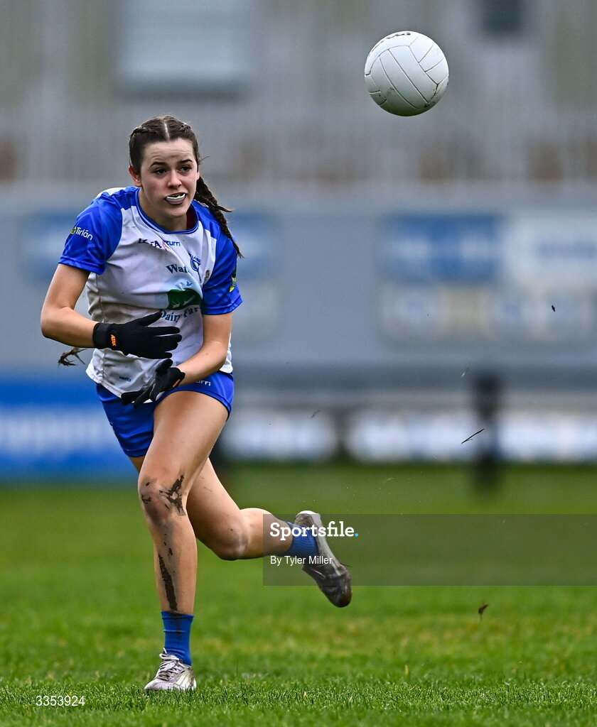 7 February 2026; Ruby Browne of Waterford during the Lidl Ladies National Football League Division 1 Round 3 match between Waterford and Dublin at Dungarvan GAA Club in Dungarvan, Waterford. Photo by Tyler Miller/Sportsfile