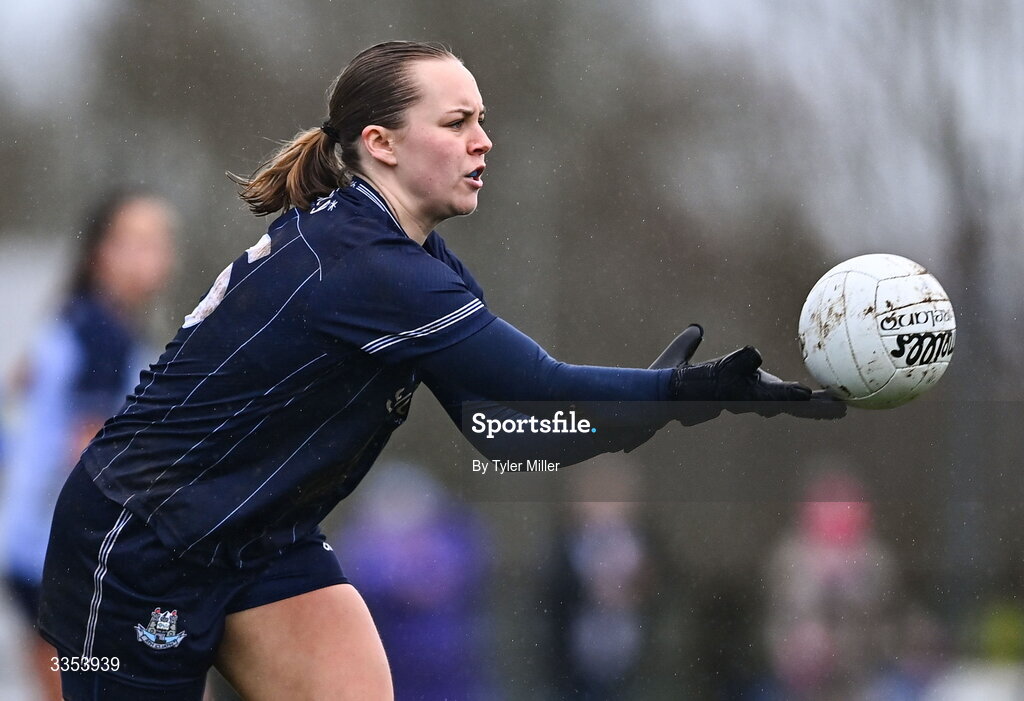 7 February 2026; Dublin goalkeeper Abby Shiels during the Lidl Ladies National Football League Division 1 Round 3 match between Waterford and Dublin at Dungarvan GAA Club in Dungarvan, Waterford. Photo by Tyler Miller/Sportsfile