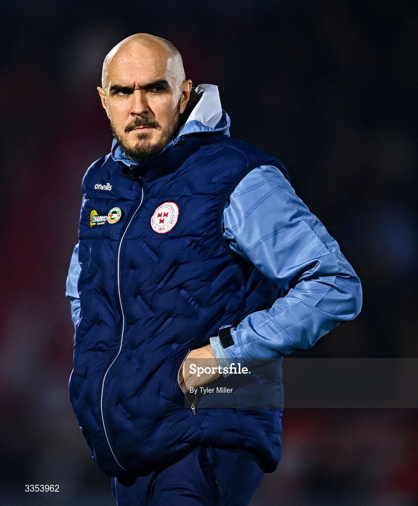 6 February 2026; Shelbourne head coach Joey O'Brien before the SSE Airtricity Men's Premier Division match between Waterford and Shelbourne at the Regional Sports Centre in Waterford. Photo by Tyler Miller/Sportsfile