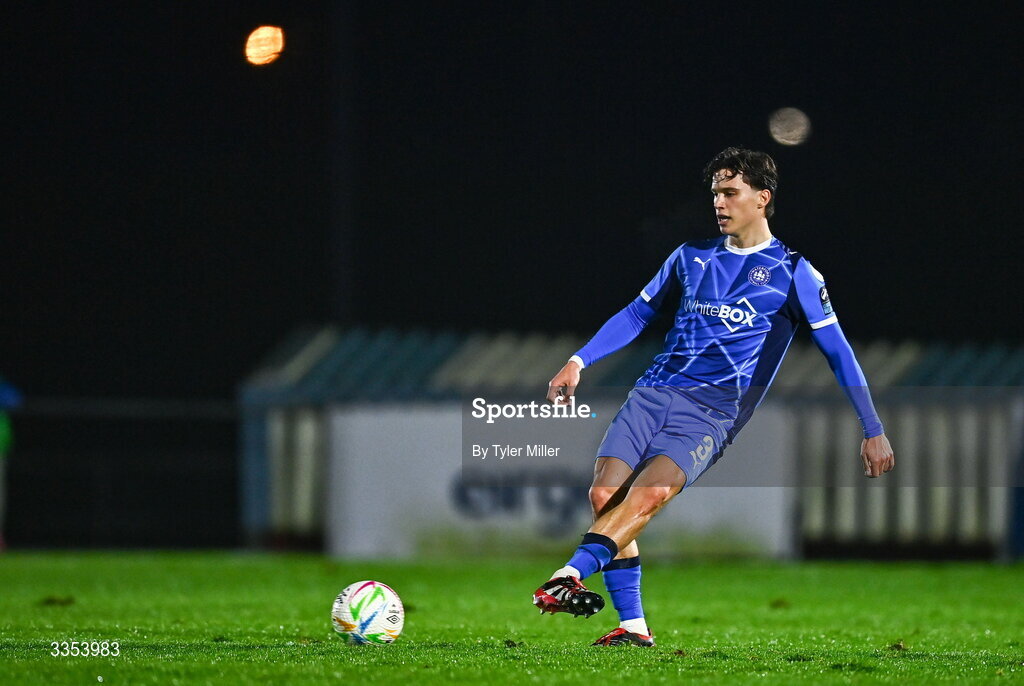 6 February 2026; Benny Couto of Waterford during the SSE Airtricity Men's Premier Division match between Waterford and Shelbourne at the Regional Sports Centre in Waterford. Photo by Tyler Miller/Sportsfile