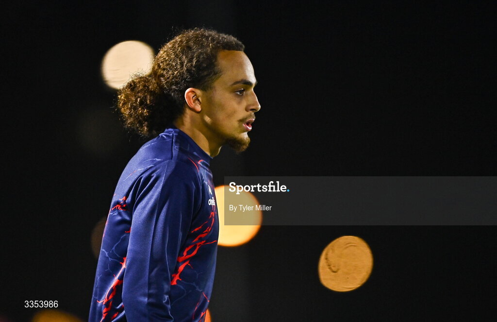 6 February 2026; Maill Lundgren of Shelbourne before the SSE Airtricity Men's Premier Division match between Waterford and Shelbourne at the Regional Sports Centre in Waterford. Photo by Tyler Miller/Sportsfile
