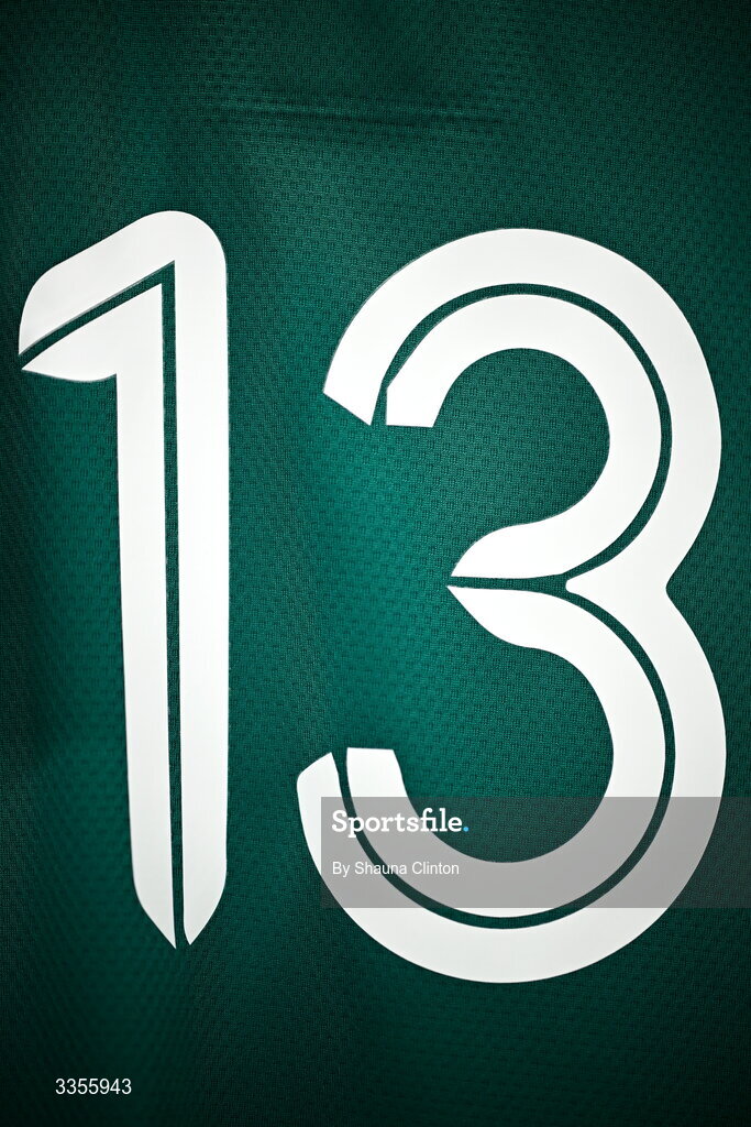 13 February 2026; The jersey of Rob Carney of Ireland is seen hanging in the dressing-room ahead of the U20 Six Nations Rugby Championship match between Ireland and Italy at Virgin Media Park in Cork. Photo by Shauna Clinton/Sportsfile