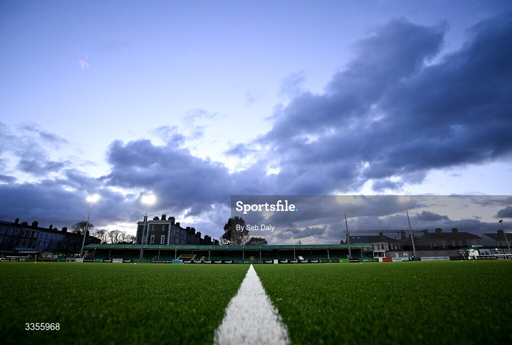 13 February 2026; A general view of the Carlisle Grounds before the SSE Airtricity Men's First Division match between Bray Wanderers and Longford Town at Carlisle Grounds in Bray, Wicklow. Photo by Seb Daly/Sportsfile