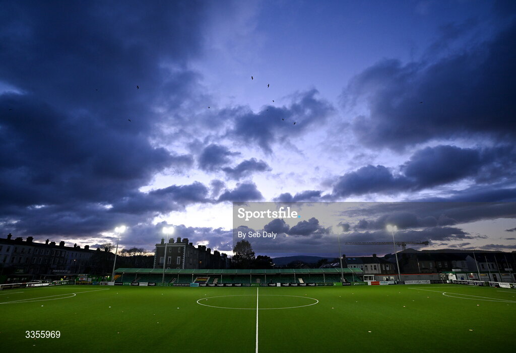 13 February 2026; A general view of the Carlisle Grounds before the SSE Airtricity Men's First Division match between Bray Wanderers and Longford Town at Carlisle Grounds in Bray, Wicklow. Photo by Seb Daly/Sportsfile