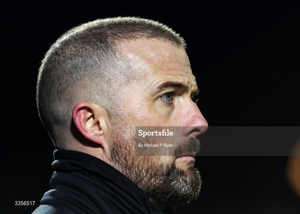 13 February 2026; Cobh Ramblers manager Fran Rockett during the SSE Airtricity Men's First Division match between Cobh Ramblers and Wexford at St Colman's Park in Cobh, Cork. Photo by Michael P Ryan/Sportsfile