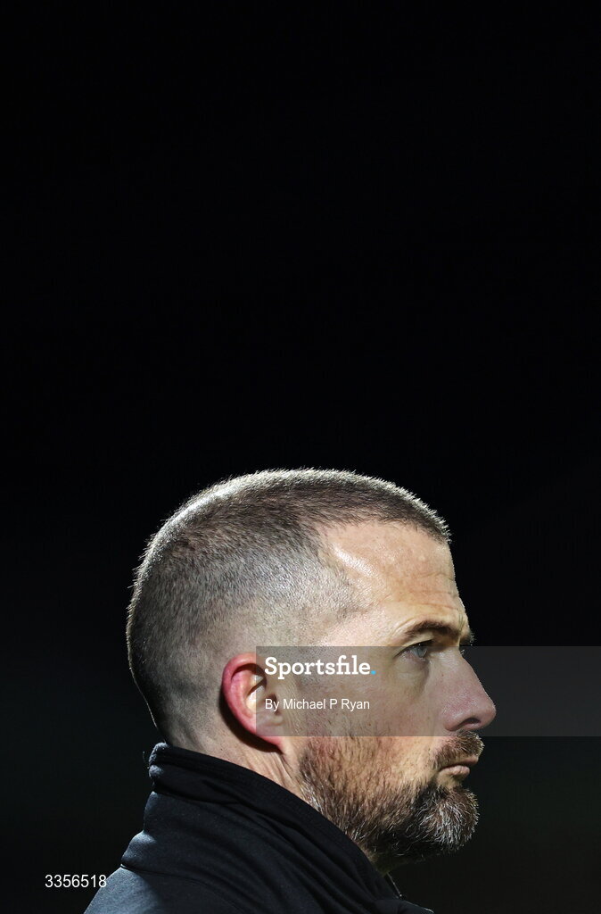 13 February 2026; Cobh Ramblers manager Fran Rockett during the SSE Airtricity Men's First Division match between Cobh Ramblers and Wexford at St Colman's Park in Cobh, Cork. Photo by Michael P Ryan/Sportsfile
