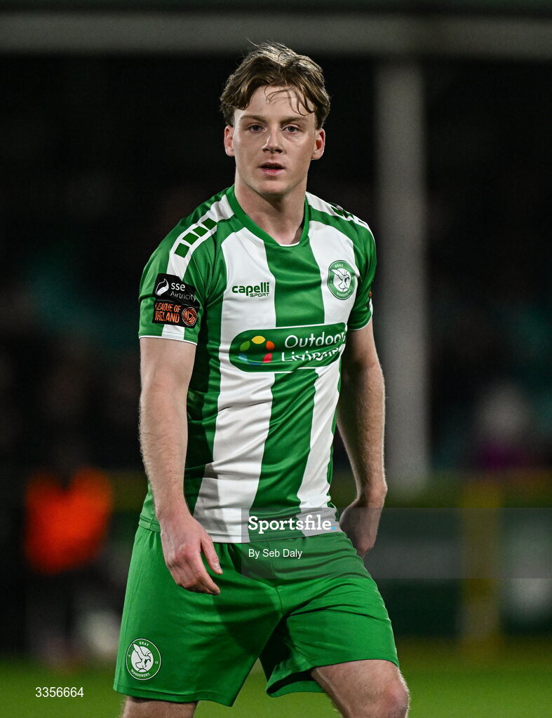 13 February 2026; Cian Doyle of Bray Wanderers during the SSE Airtricity Men's First Division match between Bray Wanderers and Longford Town at Carlisle Grounds in Bray, Wicklow. Photo by Seb Daly/Sportsfile