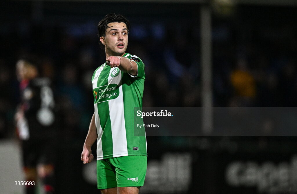 13 February 2026; Sean Brennan of Bray Wanderers during the SSE Airtricity Men's First Division match between Bray Wanderers and Longford Town at Carlisle Grounds in Bray, Wicklow. Photo by Seb Daly/Sportsfile