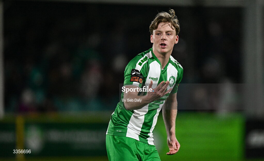 13 February 2026; Cian Doyle of Bray Wanderers during the SSE Airtricity Men's First Division match between Bray Wanderers and Longford Town at Carlisle Grounds in Bray, Wicklow. Photo by Seb Daly/Sportsfile