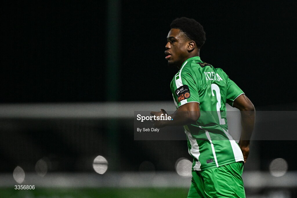13 February 2026; Alain Kizenga of Bray Wanderers during the SSE Airtricity Men's First Division match between Bray Wanderers and Longford Town at Carlisle Grounds in Bray, Wicklow. Photo by Seb Daly/Sportsfile