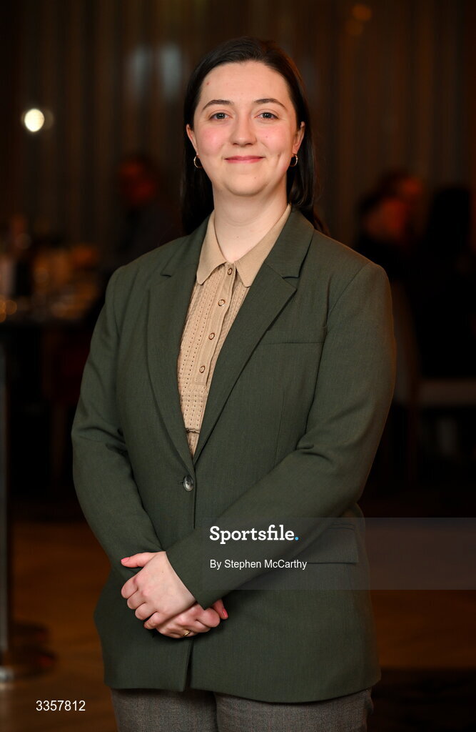 14 February 2026; Caoimhe Ryan of St. Patrick’s, Tipperary, at the Learn to Lead LGFA Female Leadership Programme graduation evening at The Carlton Hotel in Santry, Dublin. The Learn to Lead programme was devised to develop the next generation of leaders within Ladies Gaelic Football. Photo by Stephen McCarthy/Sportsfile