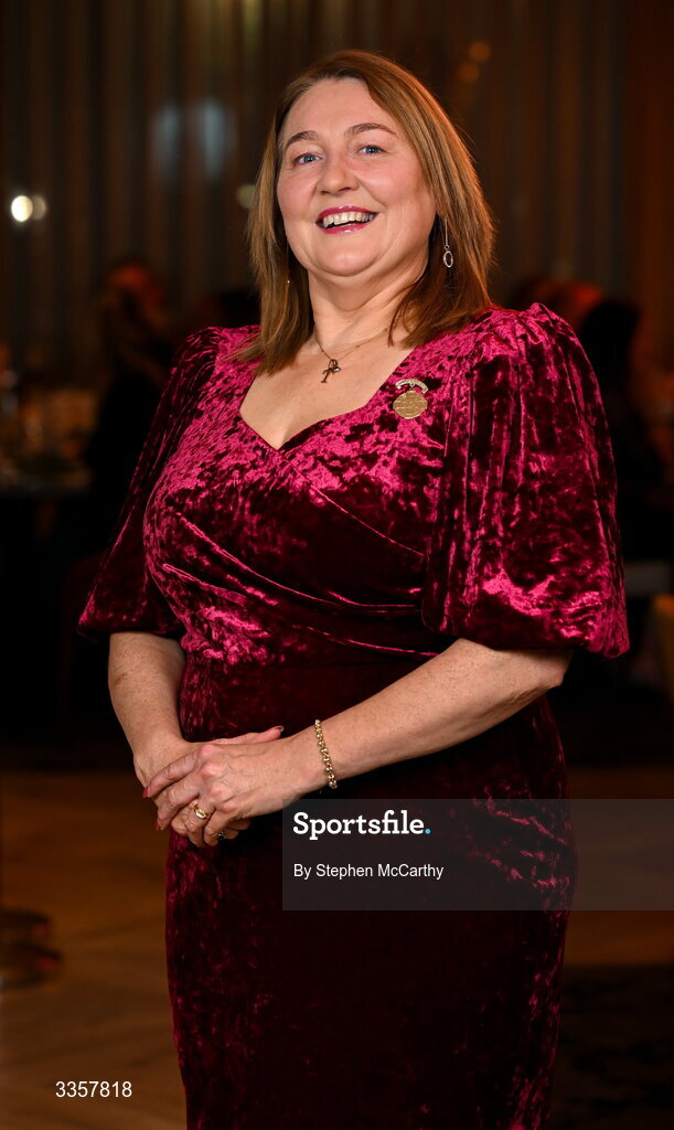 14 February 2026; Uachtarán Cumann Peil Gael na mBan Trina Murray at the Learn to Lead LGFA Female Leadership Programme graduation evening at The Carlton Hotel in Santry, Dublin. The Learn to Lead programme was devised to develop the next generation of leaders within Ladies Gaelic Football. Photo by Stephen McCarthy/Sportsfile