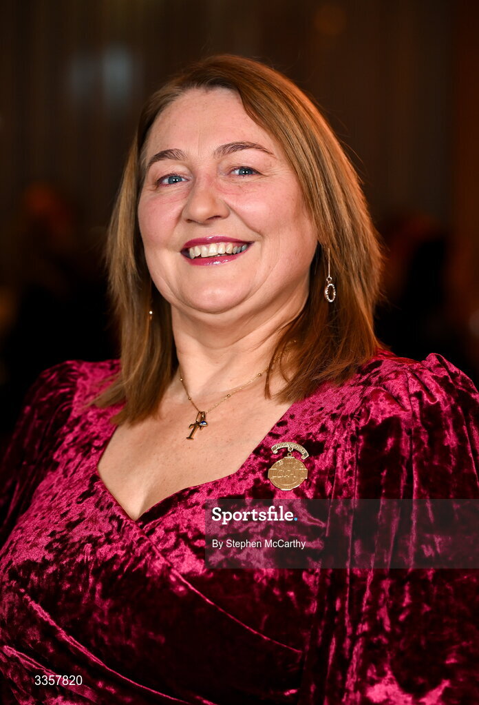 14 February 2026; Uachtarán Cumann Peil Gael na mBan Trina Murray at the Learn to Lead LGFA Female Leadership Programme graduation evening at The Carlton Hotel in Santry, Dublin. The Learn to Lead programme was devised to develop the next generation of leaders within Ladies Gaelic Football. Photo by Stephen McCarthy/Sportsfile