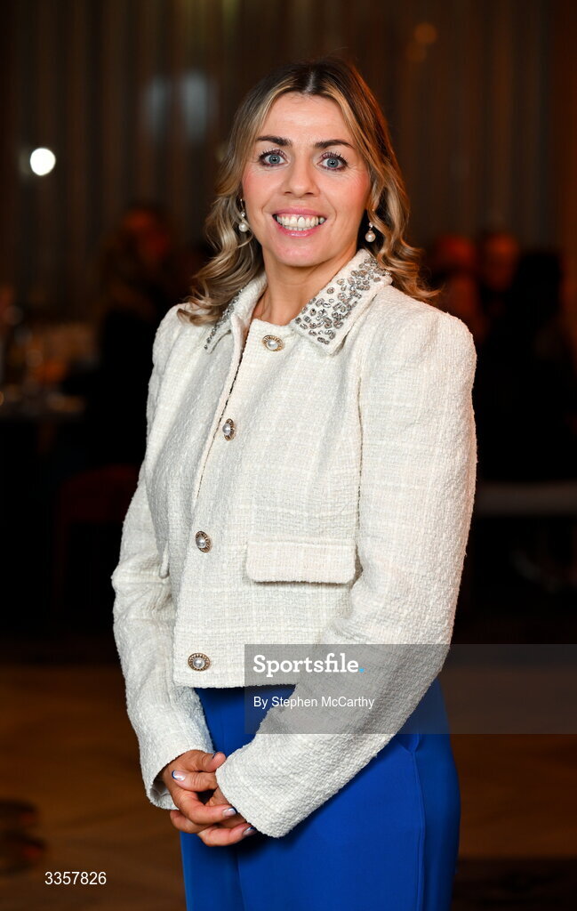 14 February 2026; Bláthnaid Tennyson of Coill Dubh Camogie Club/St Kevin’s GAA Club, Kildare, at the Learn to Lead LGFA Female Leadership Programme graduation evening at The Carlton Hotel in Santry, Dublin. The Learn to Lead programme was devised to develop the next generation of leaders within Ladies Gaelic Football. Photo by Stephen McCarthy/Sportsfile