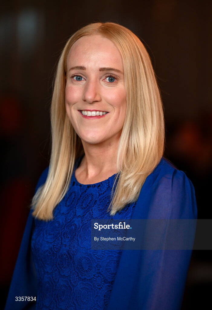 14 February 2026; Méabh De Búrca of Salthill Knocknacarra, Galway, at the Learn to Lead LGFA Female Leadership Programme graduation evening at The Carlton Hotel in Santry, Dublin. The Learn to Lead programme was devised to develop the next generation of leaders within Ladies Gaelic Football. Photo by Stephen McCarthy/Sportsfile