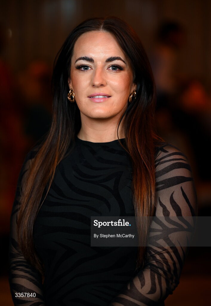 14 February 2026; Hannah Caldwell of Limavady Wolfhounds, Derry, at the Learn to Lead LGFA Female Leadership Programme graduation evening at The Carlton Hotel in Santry, Dublin. The Learn to Lead programme was devised to develop the next generation of leaders within Ladies Gaelic Football. Photo by Stephen McCarthy/Sportsfile