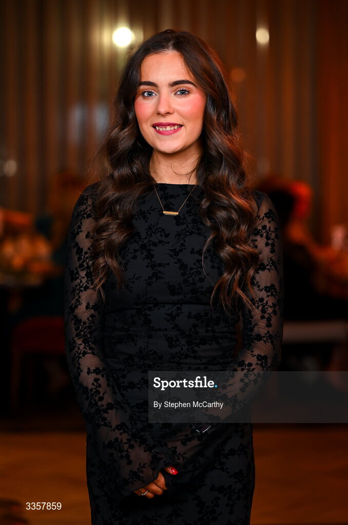 14 February 2026; Megan Gaughan of St Mary’s Tulsk, Roscommon, at the Learn to Lead LGFA Female Leadership Programme graduation evening at The Carlton Hotel in Santry, Dublin. The Learn to Lead programme was devised to develop the next generation of leaders within Ladies Gaelic Football. Photo by Stephen McCarthy/Sportsfile