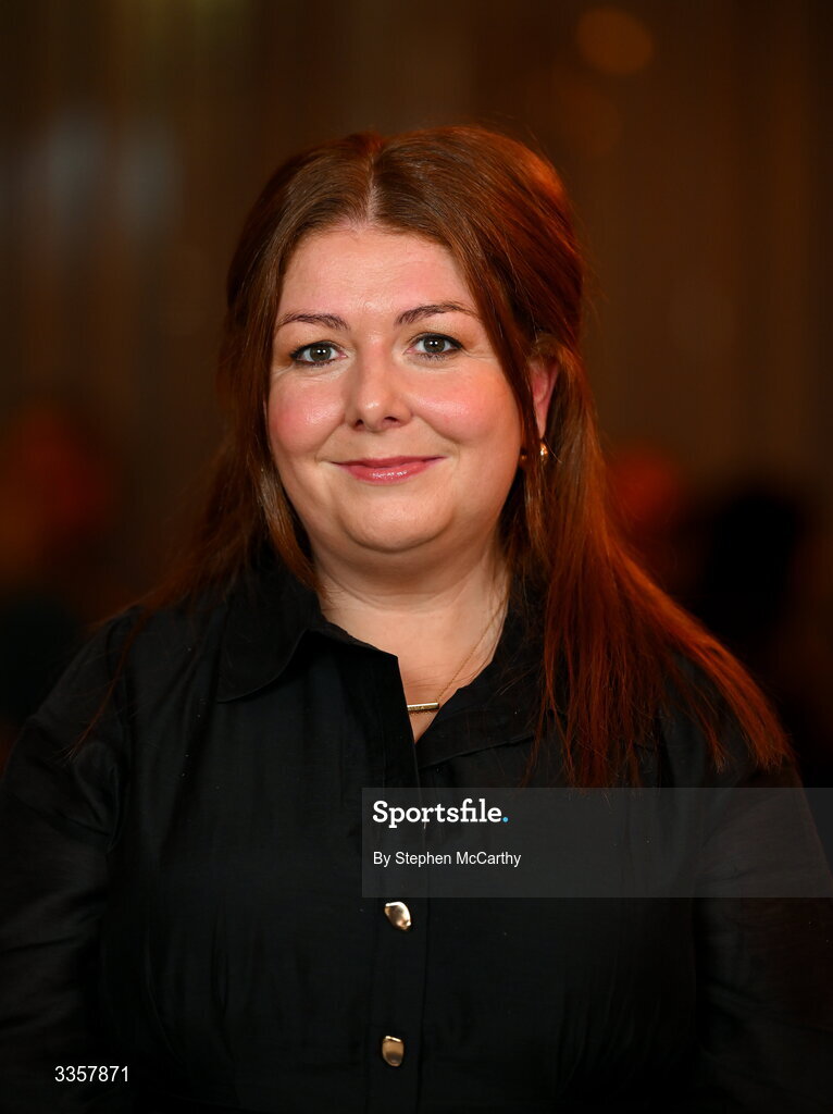 14 February 2026; Emma Oliver of St Peter’s, Armagh, at the Learn to Lead LGFA Female Leadership Programme graduation evening at The Carlton Hotel in Santry, Dublin. The Learn to Lead programme was devised to develop the next generation of leaders within Ladies Gaelic Football. Photo by Stephen McCarthy/Sportsfile