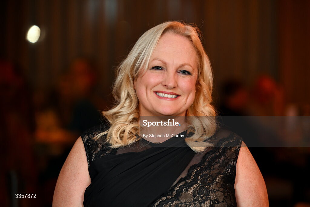 14 February 2026; Louise Brady of Naomh Seamas, Antrim, at the Learn to Lead LGFA Female Leadership Programme graduation evening at The Carlton Hotel in Santry, Dublin. The Learn to Lead programme was devised to develop the next generation of leaders within Ladies Gaelic Football. Photo by Stephen McCarthy/Sportsfile