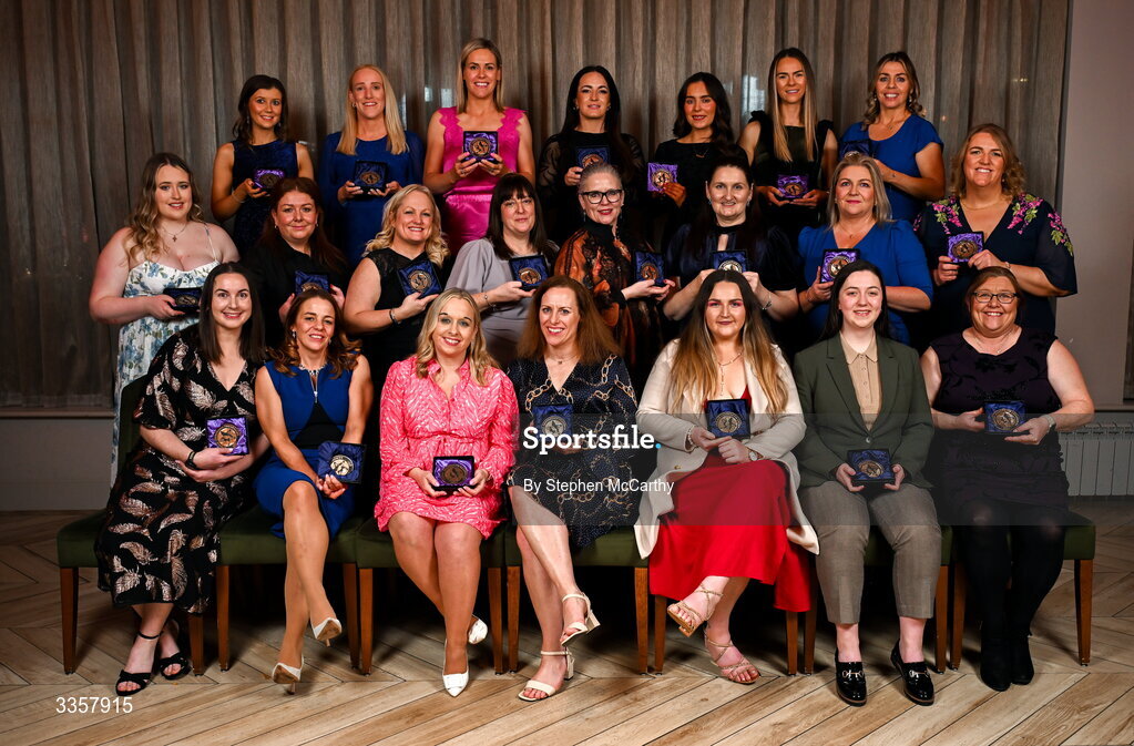 14 February 2026; Graduates at the Learn to Lead LGFA Female Leadership Programme graduation evening at The Carlton Hotel in Santry, Dublin. The Learn to Lead programme was devised to develop the next generation of leaders within Ladies Gaelic Football. Photo by Stephen McCarthy/Sportsfile