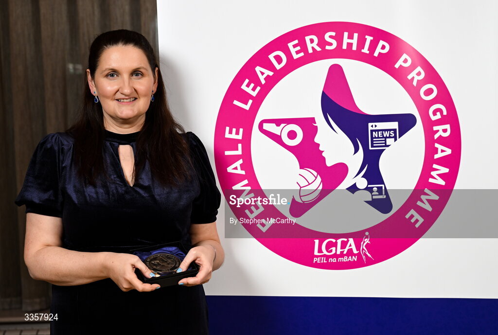 14 February 2026; Katrina Stack of Laune Rangers, Kerry, at the Learn to Lead LGFA Female Leadership Programme graduation evening at The Carlton Hotel in Santry, Dublin. The Learn to Lead programme was devised to develop the next generation of leaders within Ladies Gaelic Football. Photo by Stephen McCarthy/Sportsfile