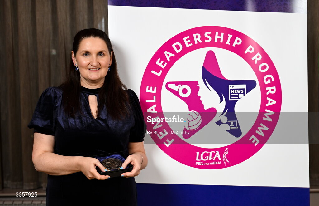 14 February 2026; Katrina Stack of Laune Rangers, Kerry, at the Learn to Lead LGFA Female Leadership Programme graduation evening at The Carlton Hotel in Santry, Dublin. The Learn to Lead programme was devised to develop the next generation of leaders within Ladies Gaelic Football. Photo by Stephen McCarthy/Sportsfile