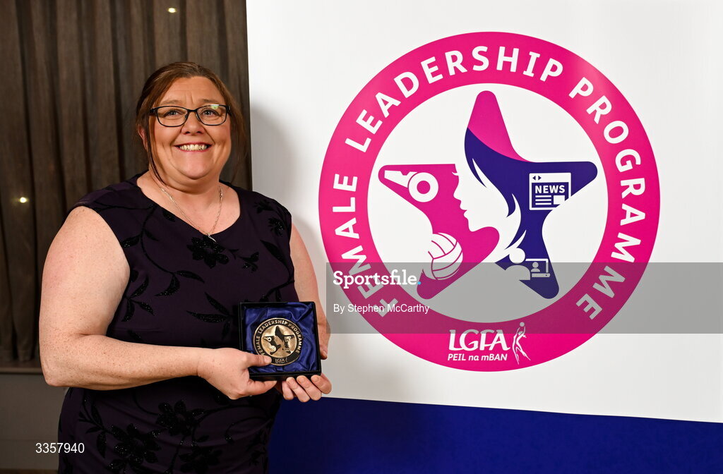 14 February 2026; Helen Rice of Loughinisland GAC, Down, at the Learn to Lead LGFA Female Leadership Programme graduation evening at The Carlton Hotel in Santry, Dublin. The Learn to Lead programme was devised to develop the next generation of leaders within Ladies Gaelic Football. Photo by Stephen McCarthy/Sportsfile