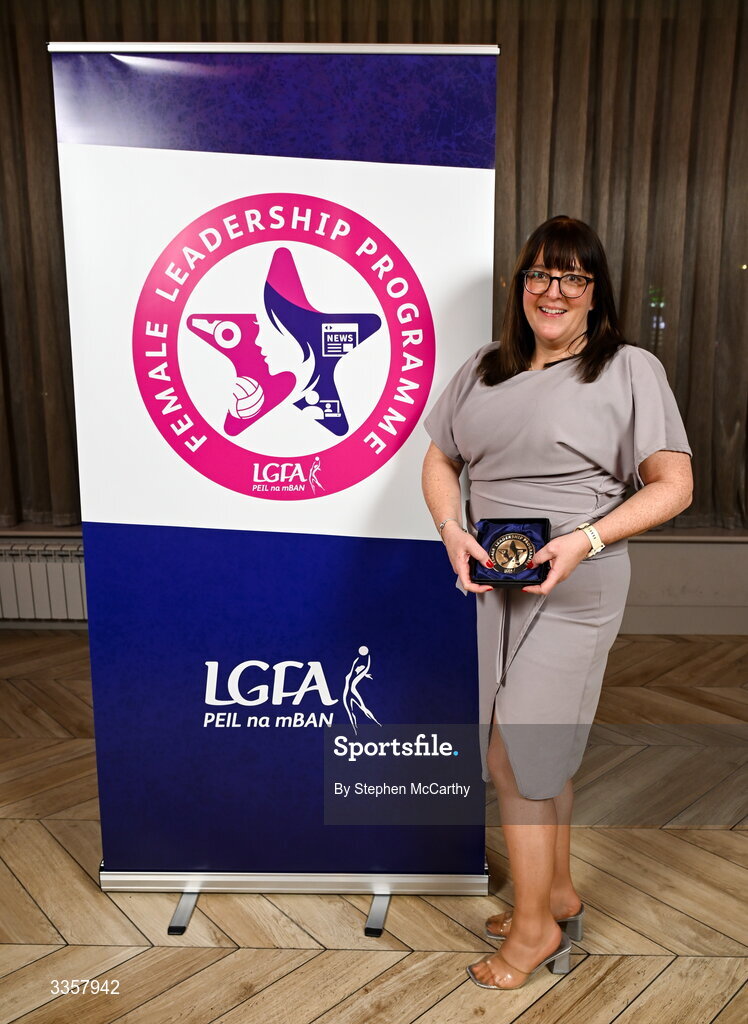 14 February 2026; Grainne Coleman of Beann Eadair, Dublin, at the Learn to Lead LGFA Female Leadership Programme graduation evening at The Carlton Hotel in Santry, Dublin. The Learn to Lead programme was devised to develop the next generation of leaders within Ladies Gaelic Football. Photo by Stephen McCarthy/Sportsfile