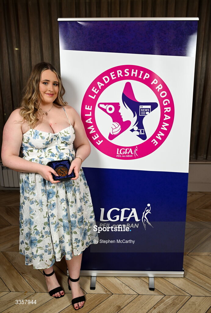 14 February 2026; Nicole Leonard of Shandonagh, Westmeath, at the Learn to Lead LGFA Female Leadership Programme graduation evening at The Carlton Hotel in Santry, Dublin. The Learn to Lead programme was devised to develop the next generation of leaders within Ladies Gaelic Football. Photo by Stephen McCarthy/Sportsfile