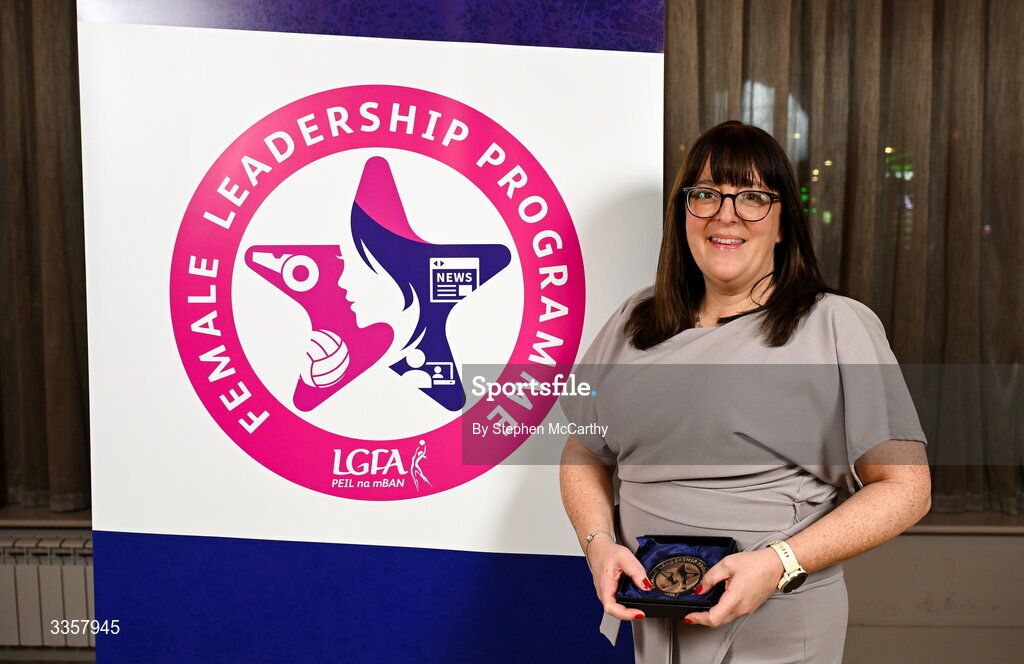 14 February 2026; Grainne Coleman of Beann Eadair, Dublin, at the Learn to Lead LGFA Female Leadership Programme graduation evening at The Carlton Hotel in Santry, Dublin. The Learn to Lead programme was devised to develop the next generation of leaders within Ladies Gaelic Football. Photo by Stephen McCarthy/Sportsfile