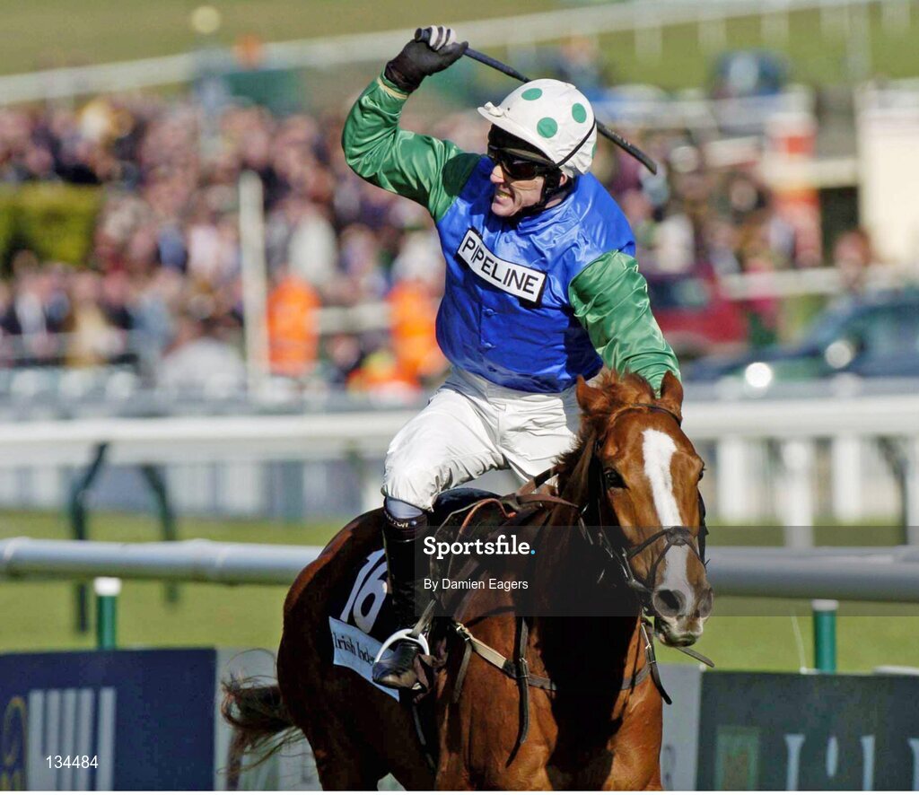 16 March 2004; Tony McCoy celebrates after winning the Irish Independent Arkle Challenge Trophy Chase on Well Chief, Cheltenham Festival, Prestbury Park, Cheltenham, England. Picture credit; Damien Eagers / SPORTSFILE
