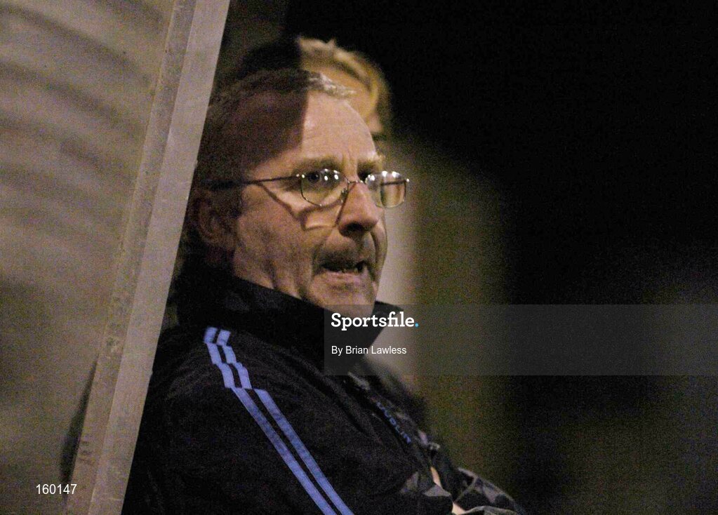 4 November 2004; Newly appointed Dublin City manager Dermot Keely watches on during the match. eircom League, Premier Division, Dublin City v Drogheda United, Tolka Park, Dublin. Picture credit; Brian Lawless / SPORTSFILE