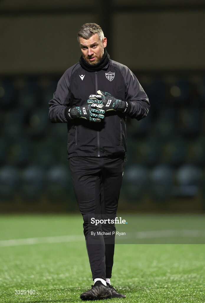13 February 2026; Wexford goalkeeping coach Pa Doyle before the SSE Airtricity Men's First Division match between Cobh Ramblers and Wexford at St Colman's Park in Cobh, Cork. Photo by Michael P Ryan/Sportsfile