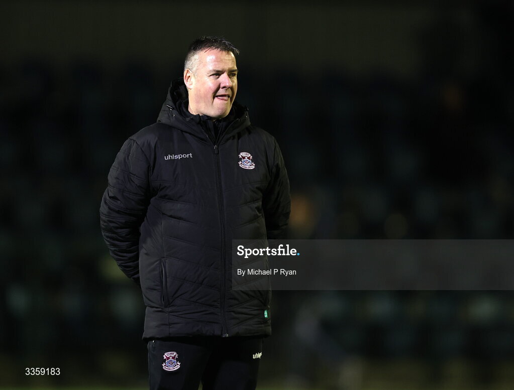 13 February 2026; Cobh Ramblers kit and equipment manager Damien Rowe before the SSE Airtricity Men's First Division match between Cobh Ramblers and Wexford at St Colman's Park in Cobh, Cork. Photo by Michael P Ryan/Sportsfile