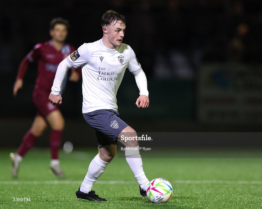 13 February 2026; Kaylem Harnett of Wexford during the SSE Airtricity Men's First Division match between Cobh Ramblers and Wexford at St Colman's Park in Cobh, Cork. Photo by Michael P Ryan/Sportsfile