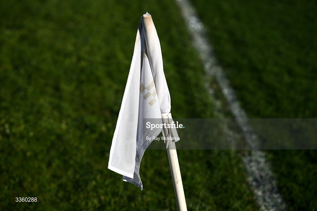 8 February 2026; A white sideline flag before the Allianz Hurling League Division 1A match between Limerick and Kilkenny at TUS Gaelic Grounds in Limerick. Photo by Ray McManus/Sportsfile
