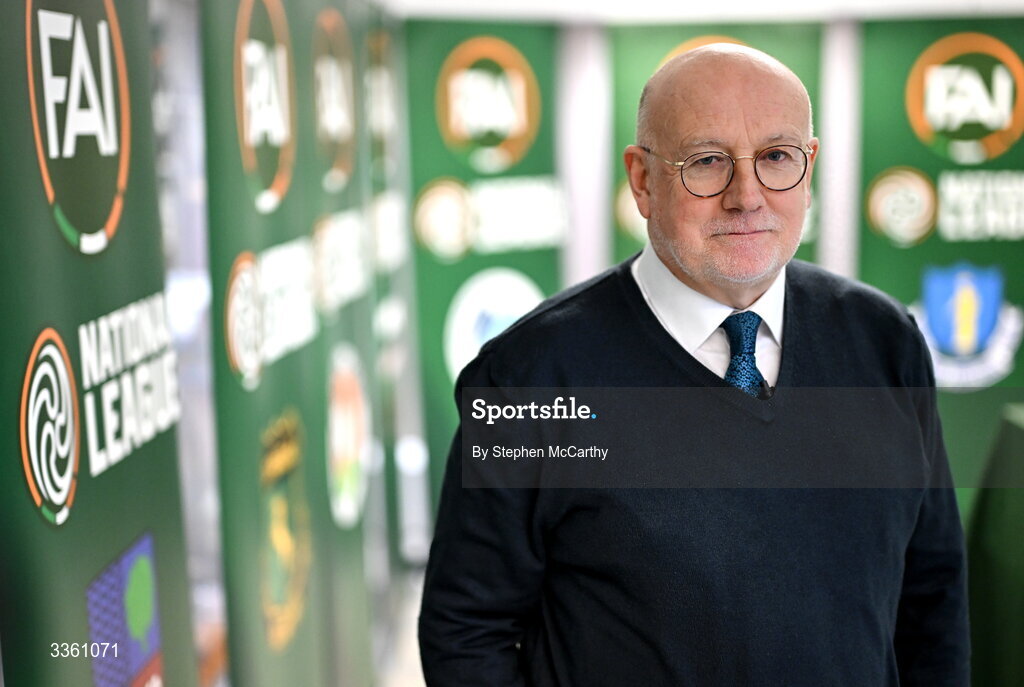 18 February 2026; FAI head of competitions Fran Gavin during an FAI National League Clubs Workshop at the FAI Headquarters in Abbotstown, Dublin. Photo by Stephen McCarthy/Sportsfile